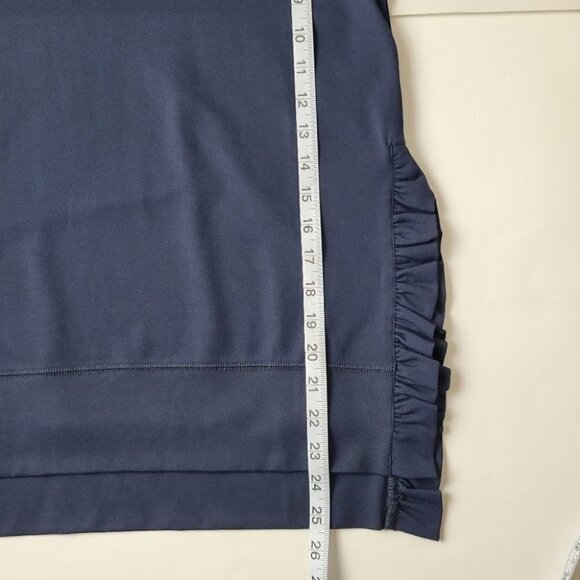 STELLA & Dot Long Sleeve Top Ruffle Side Slit Blue S - Picture 8 of 10